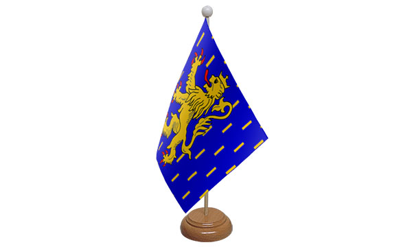 Franche,Comte Small Flag with Wooden Stand